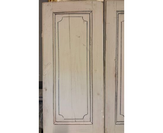 PTL703 - Porta laccate a due battenti bifacciale, epoca '800, misure cm L 92 x H 195