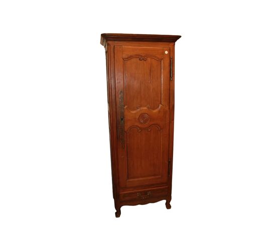 Piccolo Stipo Francese ad 1 Porta in Legno di Noce Provenzale