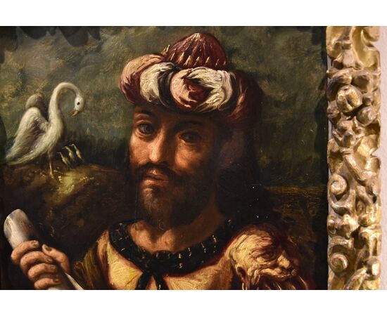 Ritratto dell'alchimista Geber, Pittore manierista fiammingo XVII secolo