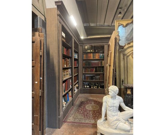 LIB88 - Libreria a giorno, epoca fine '700, misure cm L 350 x L 350 x H 315 x P 37