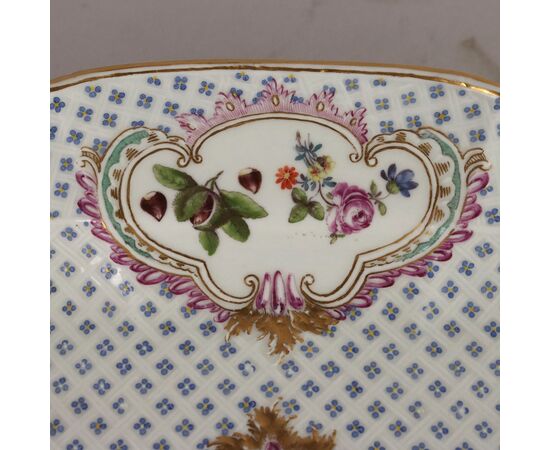Zuppiera con Piatto in Porcellana di Meissen Germania Seconda Metà '800