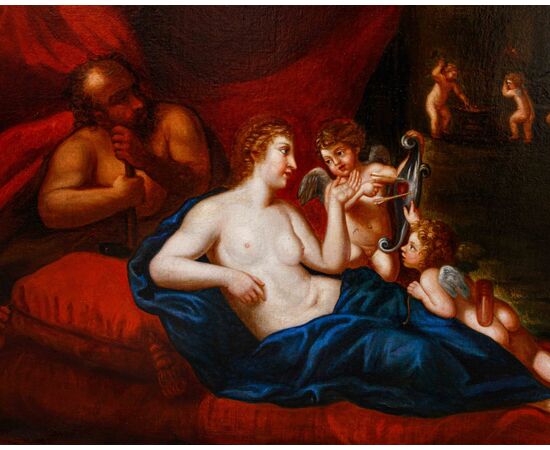 Cerchia di Francesco Albani (Bologna, 1578 – 1660), Il riposo di Venere e Vulcano 