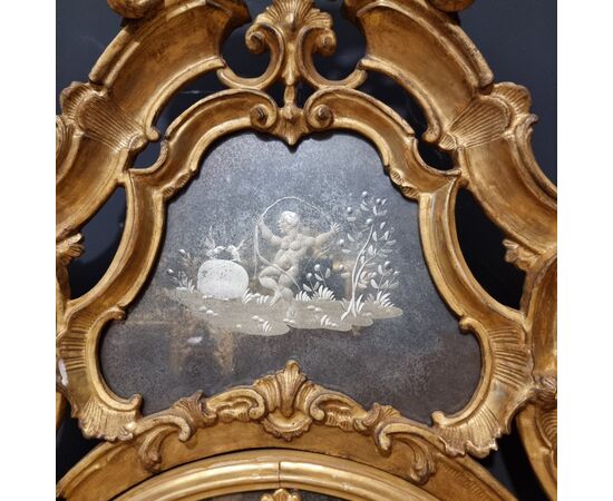 Coppia di Specchiere Veneziane del 1850 grande misura