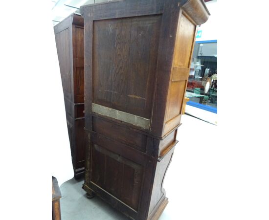 Coppia di credenze in rovere scolpite XIX sec. Francia