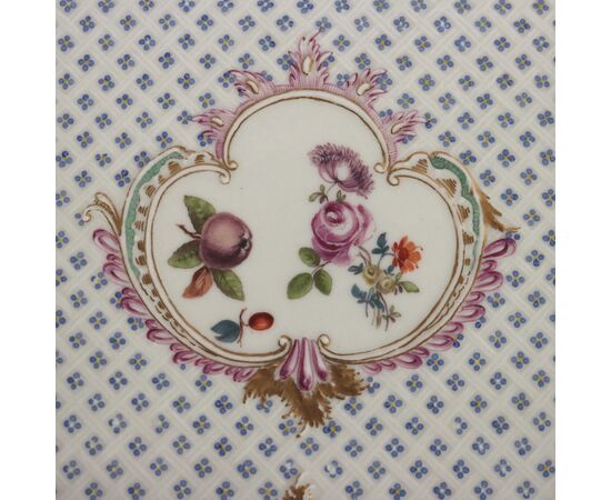 Zuppiera con Piatto in Porcellana di Meissen Germania Seconda Metà '800
