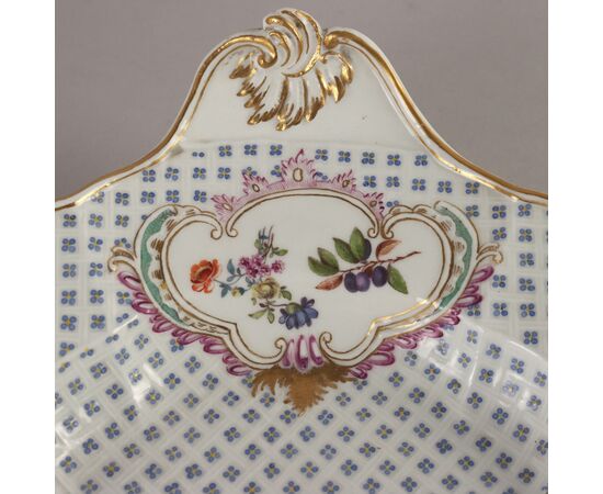 Zuppiera con Piatto in Porcellana di Meissen Germania Seconda Metà '800