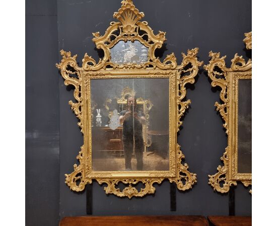Coppia di specchiere veneziane del 1850 grande misura da palazzo signorile 