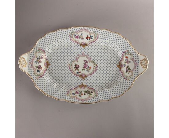 Zuppiera con Piatto in Porcellana di Meissen Germania Seconda Metà '800