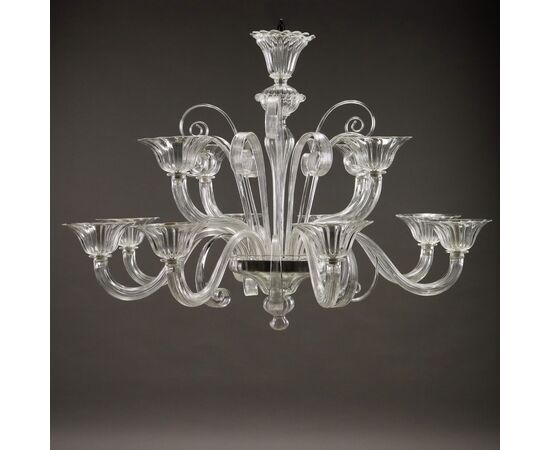 Lampadario Veneziano Murano XX Secolo