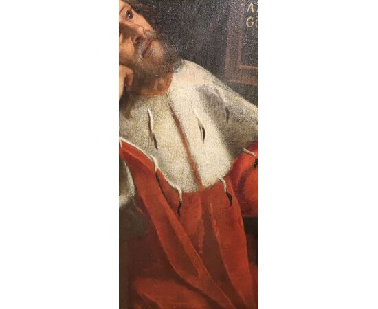 Ritratto di Zanoni Bartolini Salimbeni gonfaloniere nel 1516 - Toscana primo '600 - olio su tela