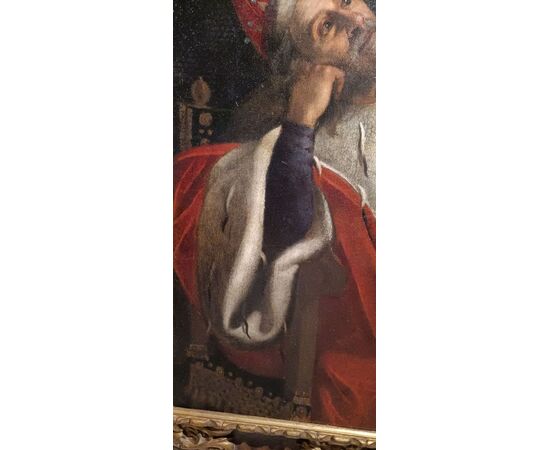 Ritratto di Zanoni Bartolini Salimbeni gonfaloniere nel 1516 - Toscana primo '600 - olio su tela