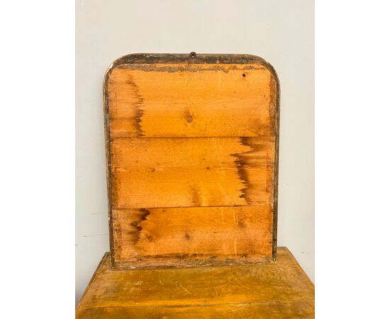 Antica specchiera dorata XIX, 74x58 cm