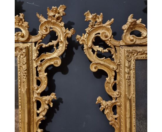 Coppia di specchiere veneziane del 1850 grande misura da palazzo signorile 