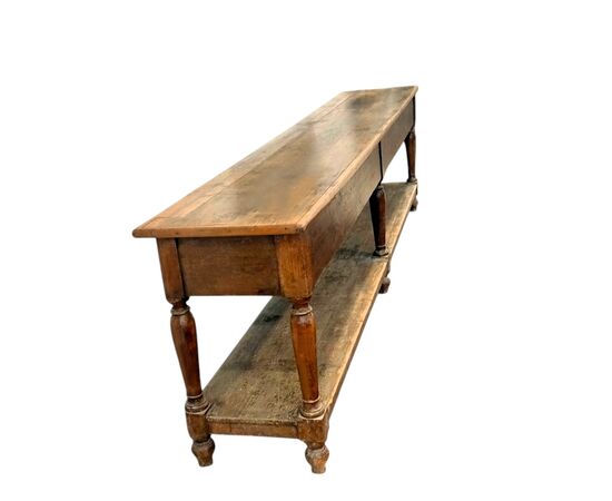Tavolo consolle doppio ripiano XIX secolo