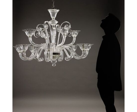 Lampadario Veneziano Murano XX Secolo
