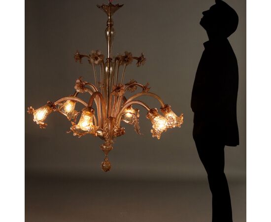 Lampadario Murano Murano anni'50