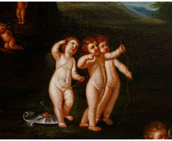 Cerchia di Francesco Albani (Bologna, 1578 – 1660), Il riposo di Venere e Vulcano 