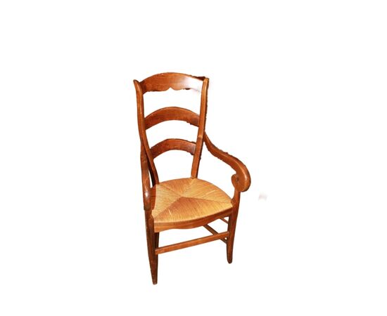 Poltrona Alta Provenzale di fine 1800 in Legno di Noce