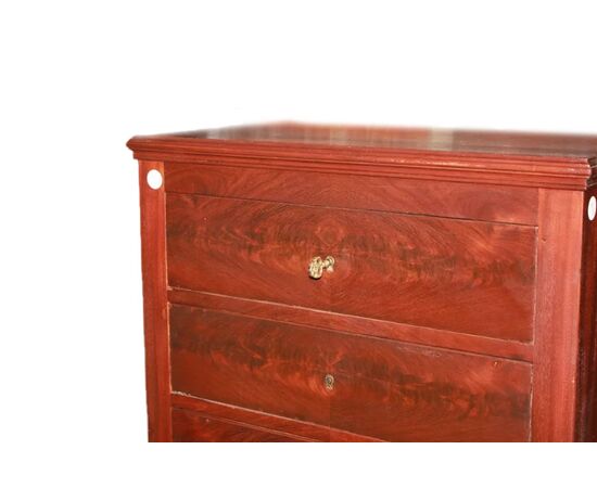 Settimanale Francese Stile Luigi Filippo in Legno di Mogano XIX secolo
