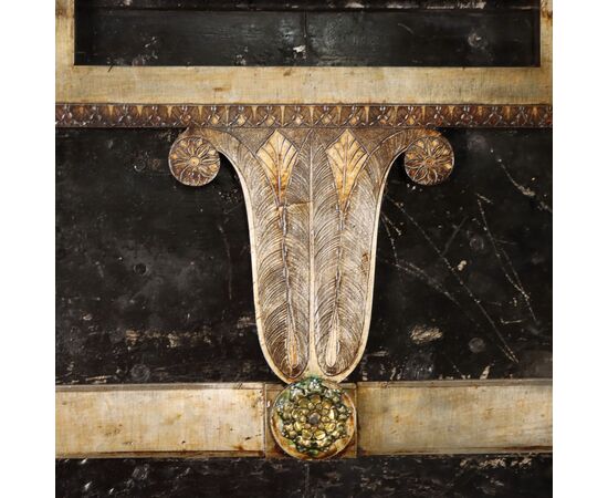 DARS675 - Antique safe in walnut and iron, decorated with studs, 19th century, dimensions cm W 112 x H 186 x D 57