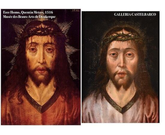 Ecce Homo, Flemish master of the 16th century, circle of Quentin Metsys (Leuven, 1466 – Antwerp, 1530)