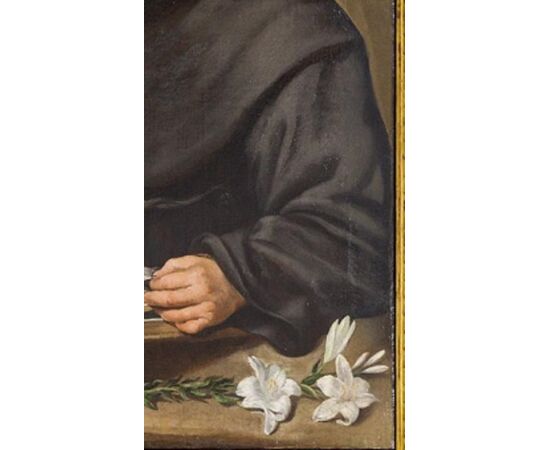 Portrait of Saint Anthony of Padua - 17th century masterpiece - oil on canvas