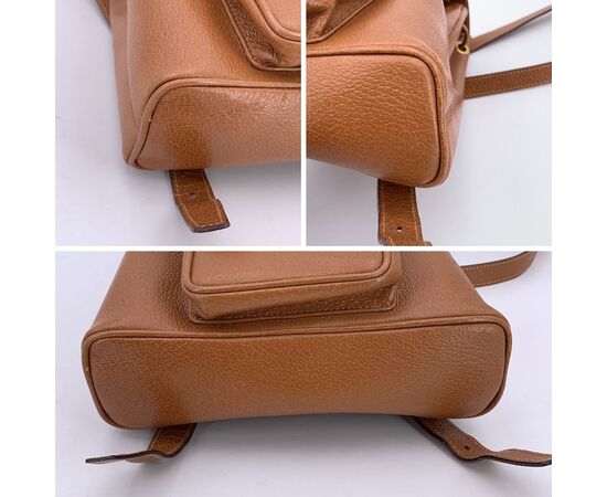 GUCCI Zaino Vintage in Pelle Col. Beige Bamboo S