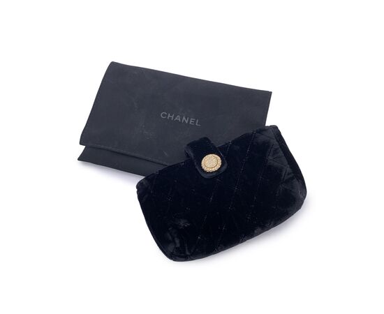 CHANEL Portafoglio in Velluto Col. Nero Timeless/Classique S