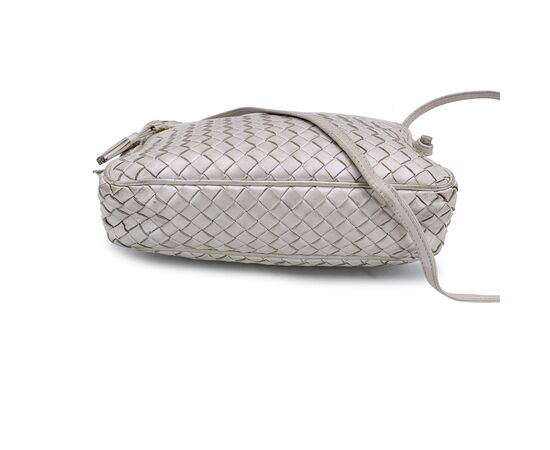 BOTTEGA VENETA Borsa a Tracolla Vintage in Pelle Col. Bianco Nodini S