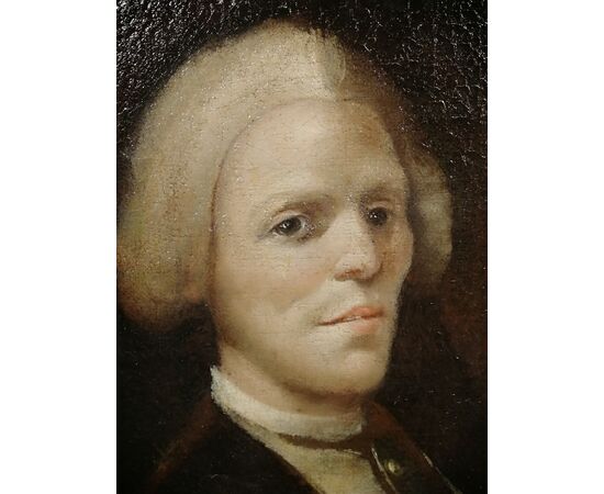 Portrait of a scholar in his laboratory - 18th century - Oil on canvas