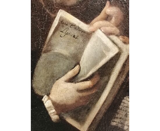 Portrait of a scholar in his laboratory - 18th century - Oil on canvas