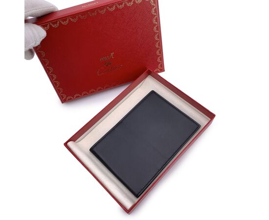 CARTIER Portafoglio Vintage in Pelle Col. Nero S