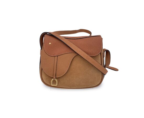 GUCCI Borsa a Tracolla Vintage in Camoscio Col. Beige Stirrup S