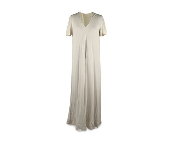 La Mendola Vestito Vintage in Seta Col. Bianco Kaftan