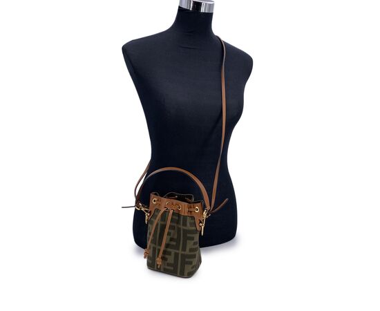 FENDI Borsa a Tracolla in Tela Col. Verde Mon Tresor S