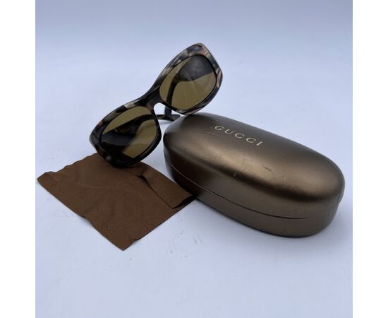GUCCI Occhiali da Sole in Plastica Col. Marrone