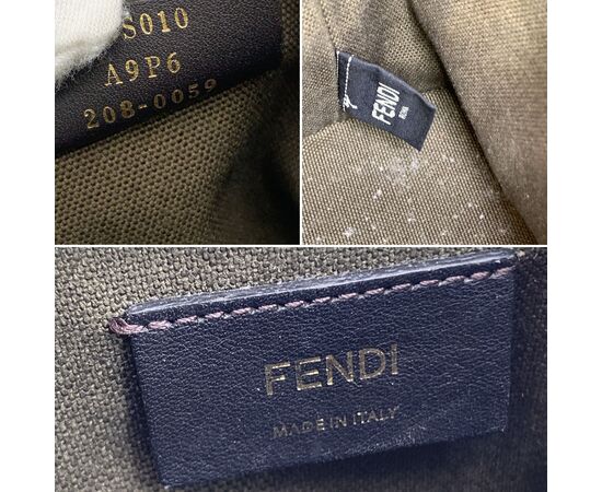 FENDI Borsa a Tracolla in Tela Col. Verde Mon Tresor S