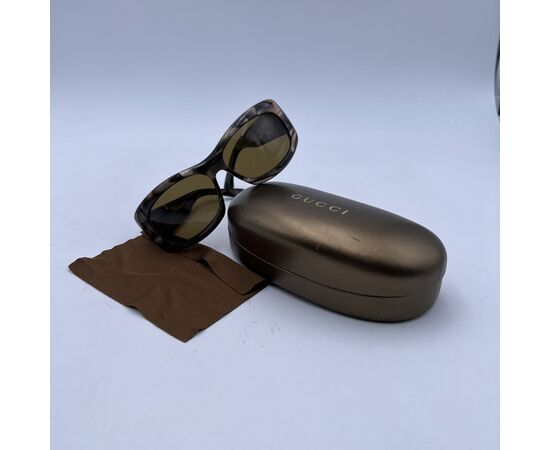GUCCI Occhiali da Sole in Plastica Col. Marrone