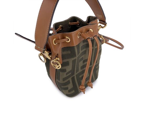 FENDI Borsa a Tracolla in Tela Col. Verde Mon Tresor S