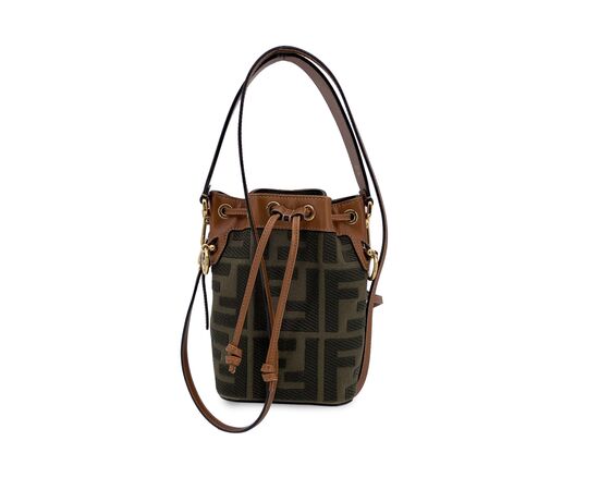 FENDI Borsa a Tracolla in Tela Col. Verde Mon Tresor S