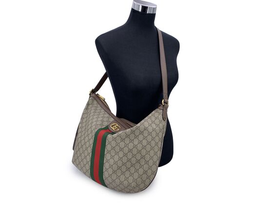 GUCCI Borsa a Tracolla in Tela Col. Beige Ophidia GG Supreme M