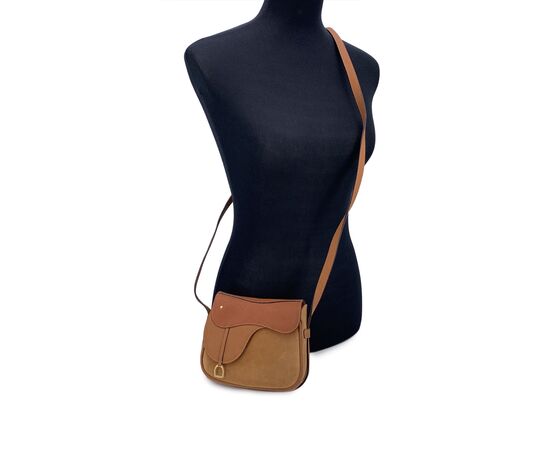 GUCCI Borsa a Tracolla Vintage in Camoscio Col. Beige Stirrup S