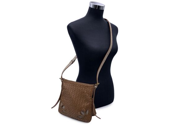BOTTEGA VENETA Borsa a Tracolla in Pelle Col. Beige Shoulder Pouch M