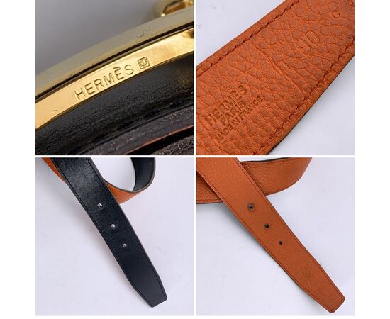 HERMES Cintura in Pelle Col. Nero H