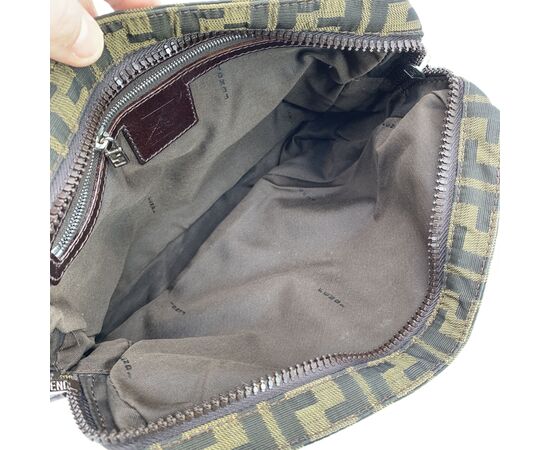 FENDI Borsa a Tracolla in Tela Col. Marrone Double F S