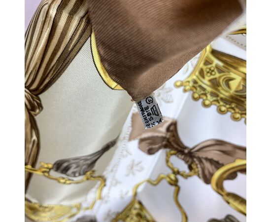 HERMES Foulard Vintage in Seta Col. Marrone Carre 90