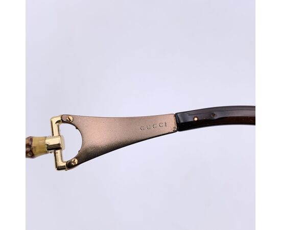 GUCCI Occhiali da Sole in Metallo Col. Marrone