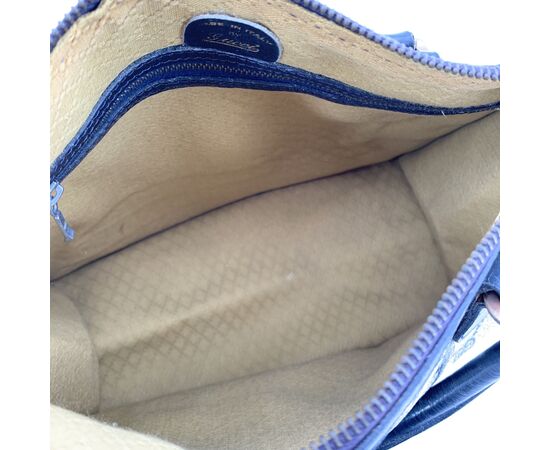 GUCCI Borsa a Mano Vintage in Tela Col. Blu Ophidia M