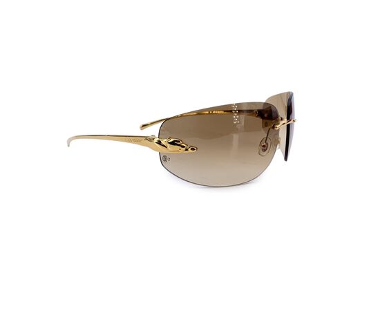 CARTIER Occhiali da Sole in Metallo Col. Oro