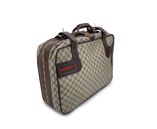 GUCCI Borsa da Viaggio Vintage in Tela Col. Beige Ophidia L